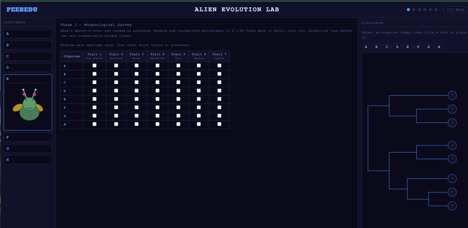 Alien Evolution Lab screenshot
