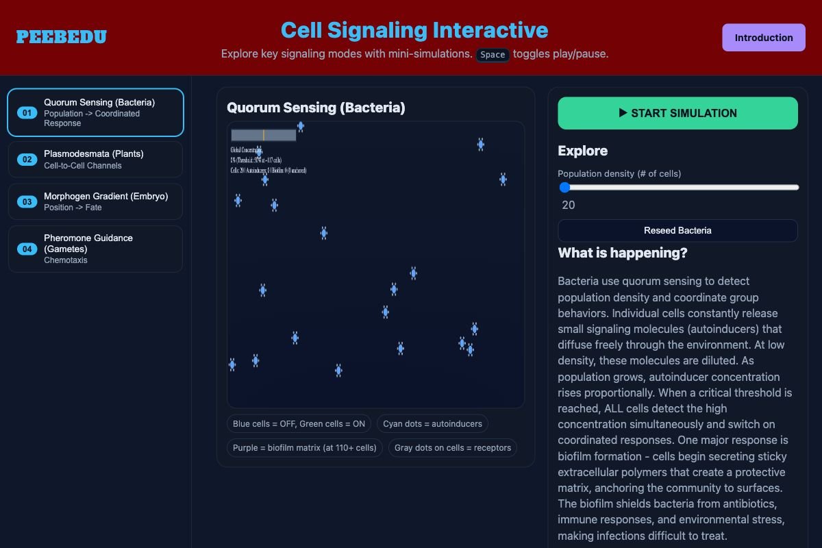 Cell Signaling Interactive screenshot